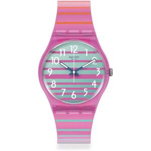 Swatch - Analoguhr, Electrifying Summer, 34mm, Zweifarbig