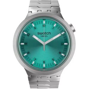 Swatch - Analoguhr, Big Bold Irony Aqua Shimmer, 47mm, Silber