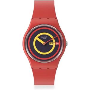 Swatch - Analoguhr, Concentric Red, 34mm, Rot