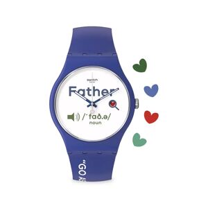 Swatch - Analoguhr, All About Dad, 41mm, Blau