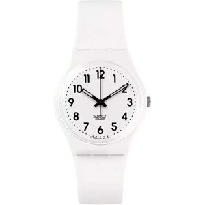 Swatch - Analoguhr, Just White Soft, 34mm, Weiss