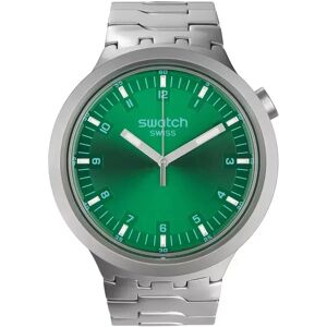 Swatch - Analoguhr, Big Bold Irony Forest Face, 47mm, Silber