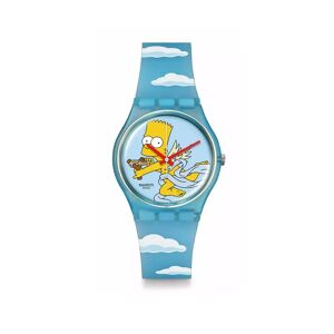 Swatch - Analoguhr, Angel Bart The Simpsons, 34mm, Blau