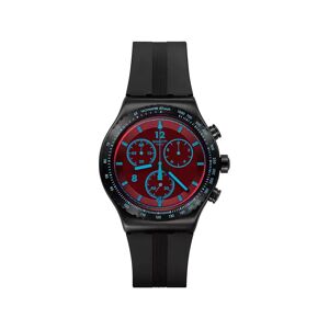 Swatch - Chronograph Uhr, Crimson Mystique, 43mm, Black