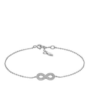 Fossil Armbanduhr - Infinity Sterling Silver Chain Bracelet - Gr. M - in Silber - für Damen
