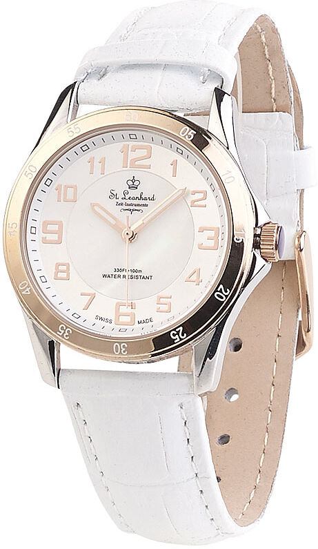 St. Leonhard SWISS MADE Damen-Armbanduhr wasserdicht, roségold