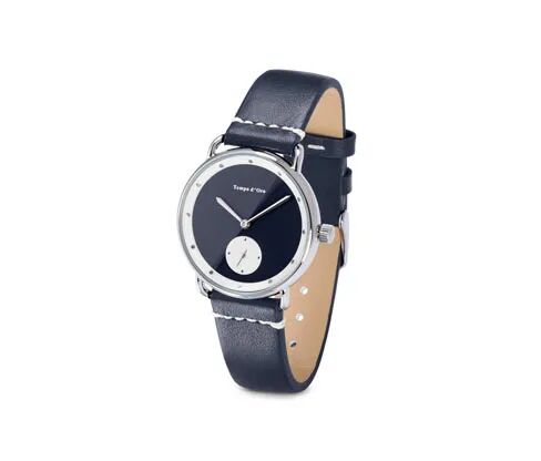 Tchibo - Edelstahl-Damen-Armbanduhr mit kleiner Sekunde - Silber Glas