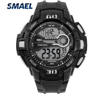 Smael Sportuhren, 5 Bar, Wasserdicht, Led-Uhren, Automatischer Alarm, Herrenuhr, Großes Zifferblatt, Digitale Armbanduhren, Wasserdicht