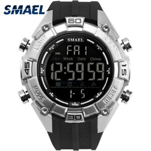 Smael Wasserdichte Sportuhren, Led-Herrenuhr, Große Militäruhren, Armee-Silikon, Digitale Armbanduhr Für Herren