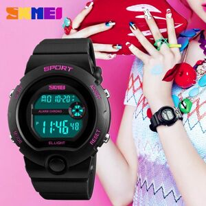 Skmei Damen-Sportuhr, Led, Chrono, Kalender, Alarm, Wasserdicht, Für Kinder, Digitale Armbanduhr