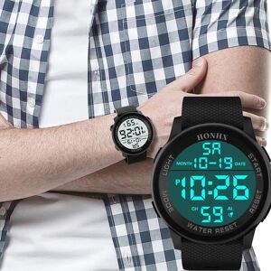 Yu-Audu Benny Luxuriöse Herren-Armbanduhr, Analog, Digital, Militär, Sport, Led, Wasserdicht