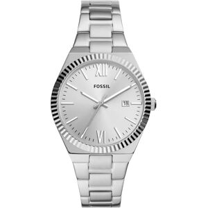 Fossil Uhr - Scarlette Three-Hand Date Stainless Steel Watch - Gr. unisize - in Silber - für Damen