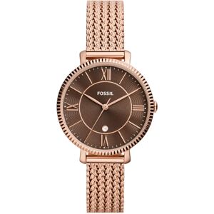 Fossil Uhr - Jacqueline Three-Hand Date Stainless Steel Mesh Wa - Gr. unisize - in Gold - für Damen