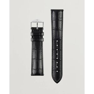 HIRSCH Duke Embossed Leather Watch Strap Black