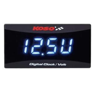 KOSO Batteriespannungsanzeige und Uhr für alle 12 V Gleichstrom-Batterien - Schwarz -  - unisex
