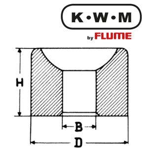 KWM-Einpresslager Messing L76, B 4,00-H 1,4-D 5,92 mm