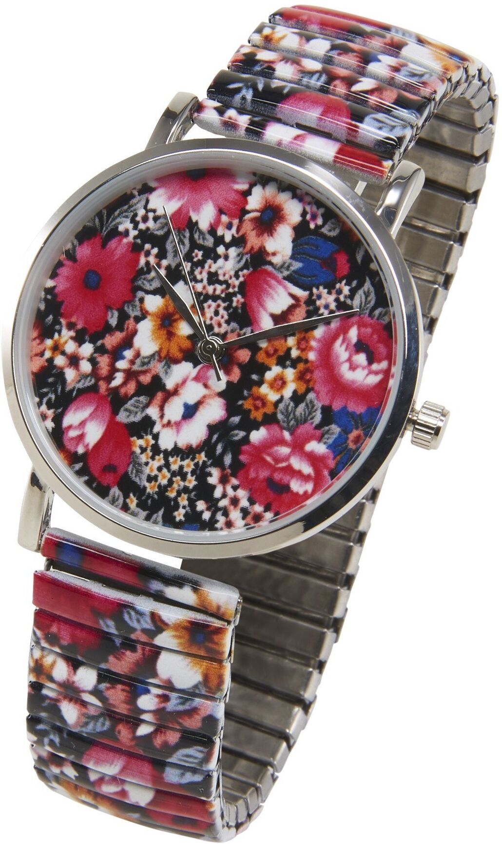 heine Armbanduhr mit Blumen, bunt