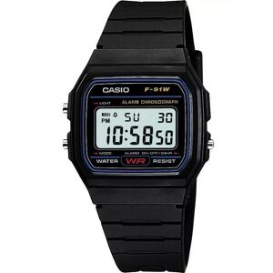 MediaTronixs Original Casio Class Digital Watch with Resin Strap in Black -Water Splush F91