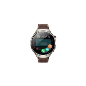 Huawei Watch 4 Pro - Titanium - smart ur med rem - læder - mørkebrun - håndledsstørrelse: 140-210 mm - display 1.5 - 32 GB - Wi-Fi, LTE, NFC, Bluetooth - 4G - 65 g