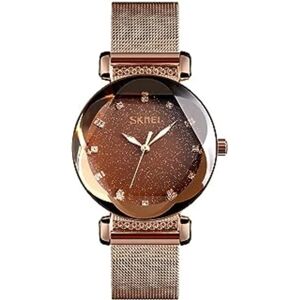 Mode Kvinder Watch desual Quartz Armbåndsure Simple Style Vandtæt Ur Stål Urrem