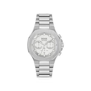 Boss Vertically brushed chronograph watch with tapered-link bracelet