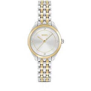 Boss Crystal-index watch with two-tone bracelet