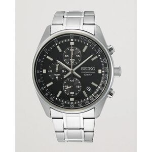 Seiko Chronograph 42mm Steel Black Dial men One size Sort