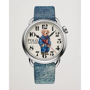 Polo Ralph Lauren 42mm Automatic Denim Flag Bear Steel With White Dial men One size