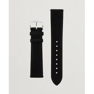 HIRSCH Osiris Calf Leather Nubuck Effect Watch Strap Black men 18MM Sort