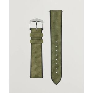 HIRSCH Arne Sailcloth Effect Performance Watch Strap Olive men 22MM Grøn