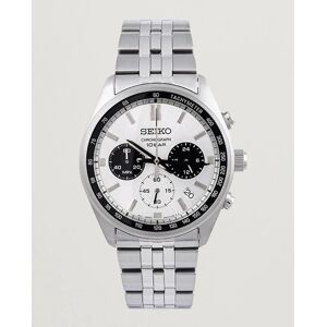 Seiko Chronograph 41mm Steel White Dial men One size Sølv