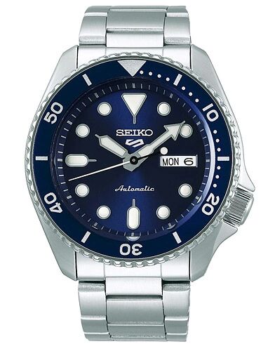 Seiko 5 Sports Mens 43mm 100m Automatic Steel/Blue Dial men One size Sølv