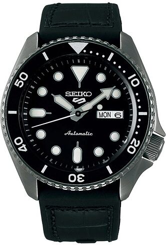 Seiko 5 Sports Mens 43mm 100m Automatic Black Dial men One size Sort