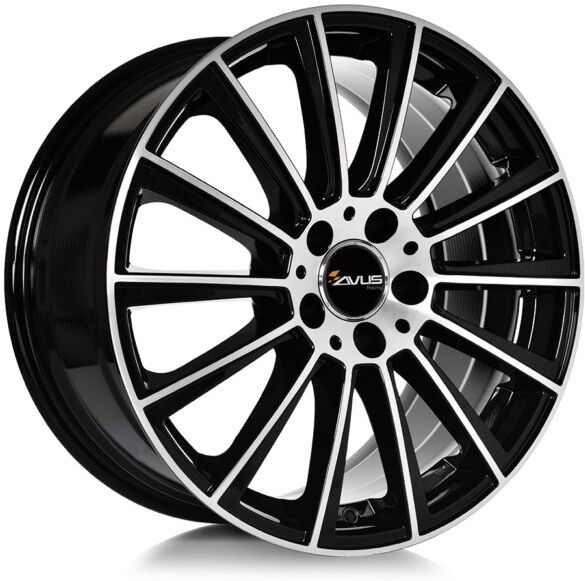 Avus Ac-m07 8x18 5x112 Et45 66.6 Black - Llanta De Aluminio