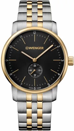 Wenger Urban Classic Reloj de cuarzo acero inoxidable black-silver-gold