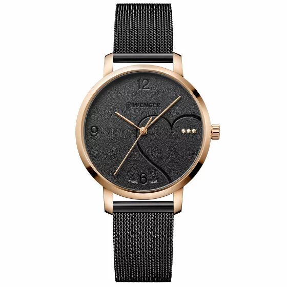 Wenger Metropolitan Donnissima Reloj de cuarzo acero inoxidable black-black