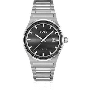 Boss Link-bracelet automatic watch with groove-textured dial