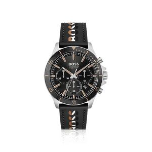 Boss Branded-strap chronograph watch with black dial