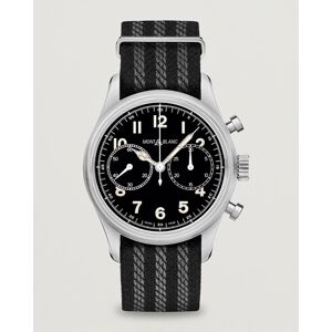 Montblanc 1858 Steel Automatic Chronograph 42mm Black Dial - Musta - Size: One size - Gender: men