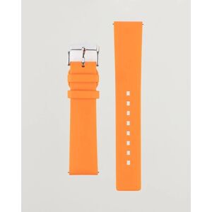 HIRSCH Pure Natural Rubber Watch Strap Orange - Musta - Size: 20MM - Gender: men