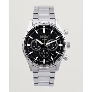 Seiko Chronograph 43mm Steel Black Dial - Beige - Size: XS S M L - Gender: men