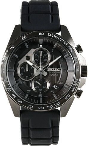 Seiko Chronograph 44mm Rubber/Black Dial