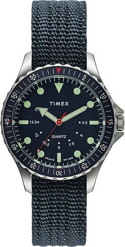 Timex Navi Depth 38mm Steel/Blue Dial