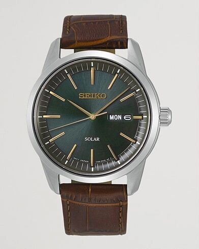 Seiko Solar 40mm Sapphire/Green Dial