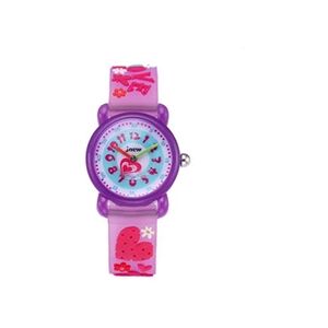 OEM Montre enfant quartz etanche - Motif d'amour 3D - Violet - Publicité