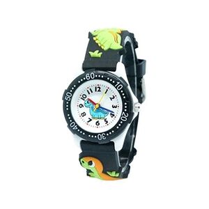 OEM Montre enfant quartz etanche Mignon - Motif Dinosaure 3D - noir - Publicité