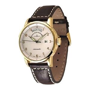 Zeno Montre Homme Watch Basel pour Analogiques Automatique avec Bracelet de Cuir 6069DDGGf2 - Publicité