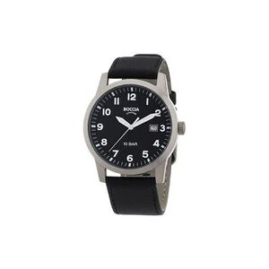 Boccia - 597-03 - montre homme - quartz analogique - bracelet cuir noir - Publicité