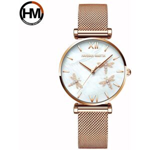 Hannah Martin luxe femmes étanche or montre amant cadeaux dames montre à Quartz horloge - Publicité