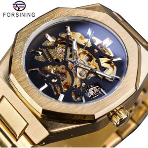 FORSINING – montre mécanique automatique pour hommes, étanche à 30M, à aiguille lumineuse, squelette, bracelet en acier, nouvelle collection 2022 - Publicité